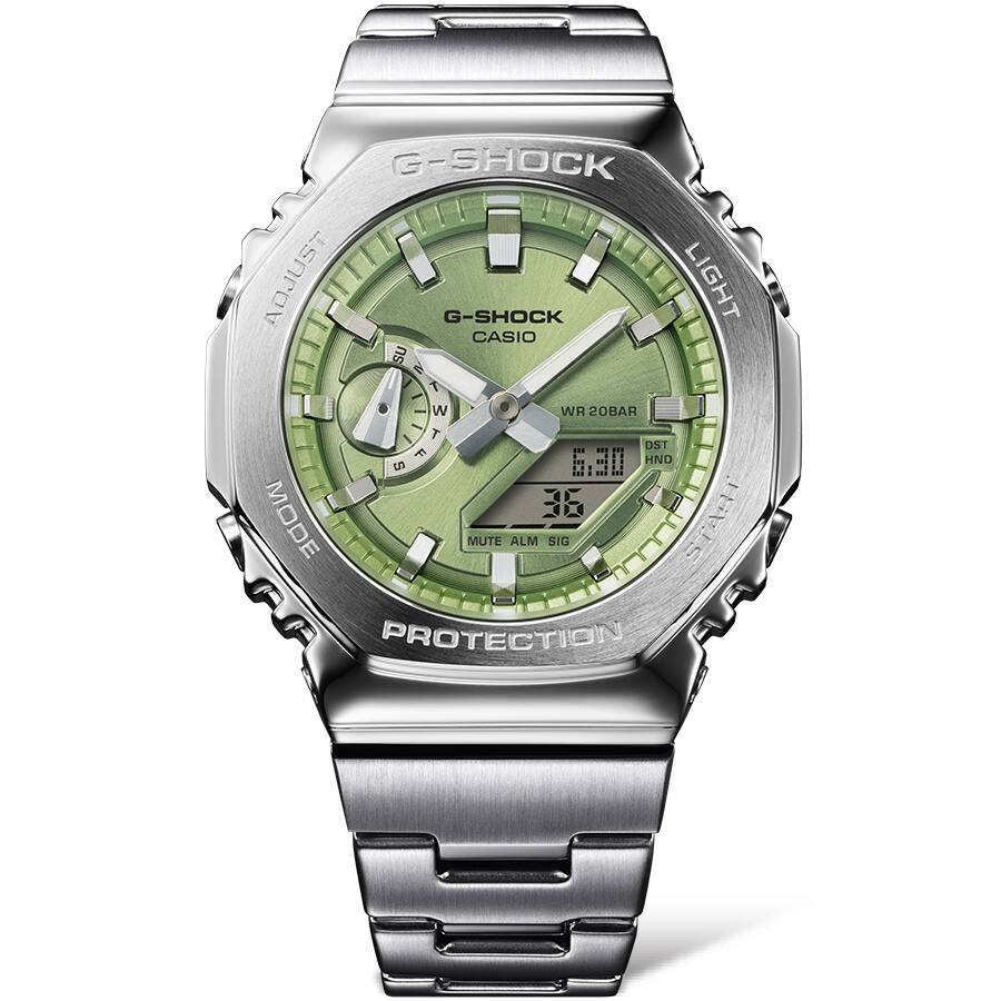 【ほぼ未使用】G-SHOCK GM-2110D-3AJF メタルバンド グリーン G-SHOCK メタルカバード GM-2110D-3AJF メンズ 腕時計 電池式 アナデジ