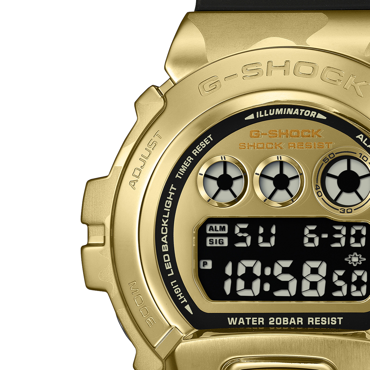 G-SHOCK 6月19日発売 メタルカバード ボールドカモ カモ & ゴールド GM
