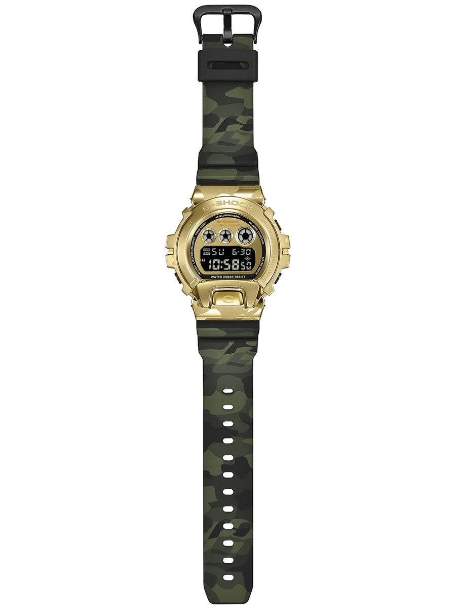 G-SHOCK 6月19日発売 メタルカバード ボールドカモ カモ & ゴールド GM