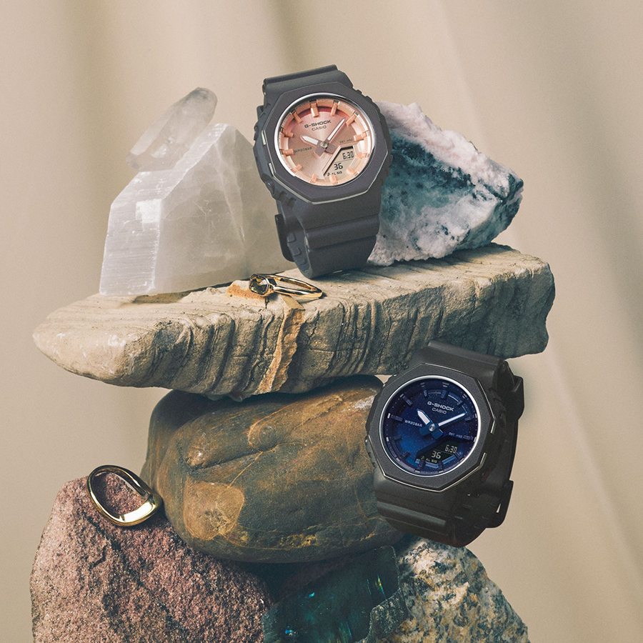 G-SHOCK プチサイズ メタリックベゼルリング ローズクォーツ GMA