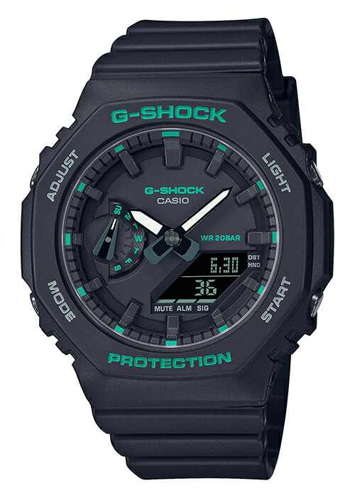 G-SHOCK ミッドサイズ グリーンアクセント GMA-S2100GA-1AJF メンズ レディース 腕時計 電池式 反転液晶 国内正規品 カシオ | G-SHOCK | 01