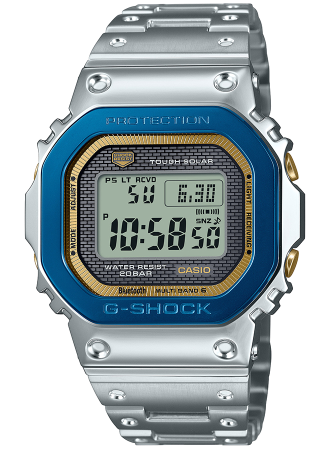 G-SHOCK フルメタル カシオウオッチ 50周年記念モデル GMW-B5000SS-2JR メンズ 腕時計 電波ソーラー Bluetooth  デジタル 国内正規品 日本製