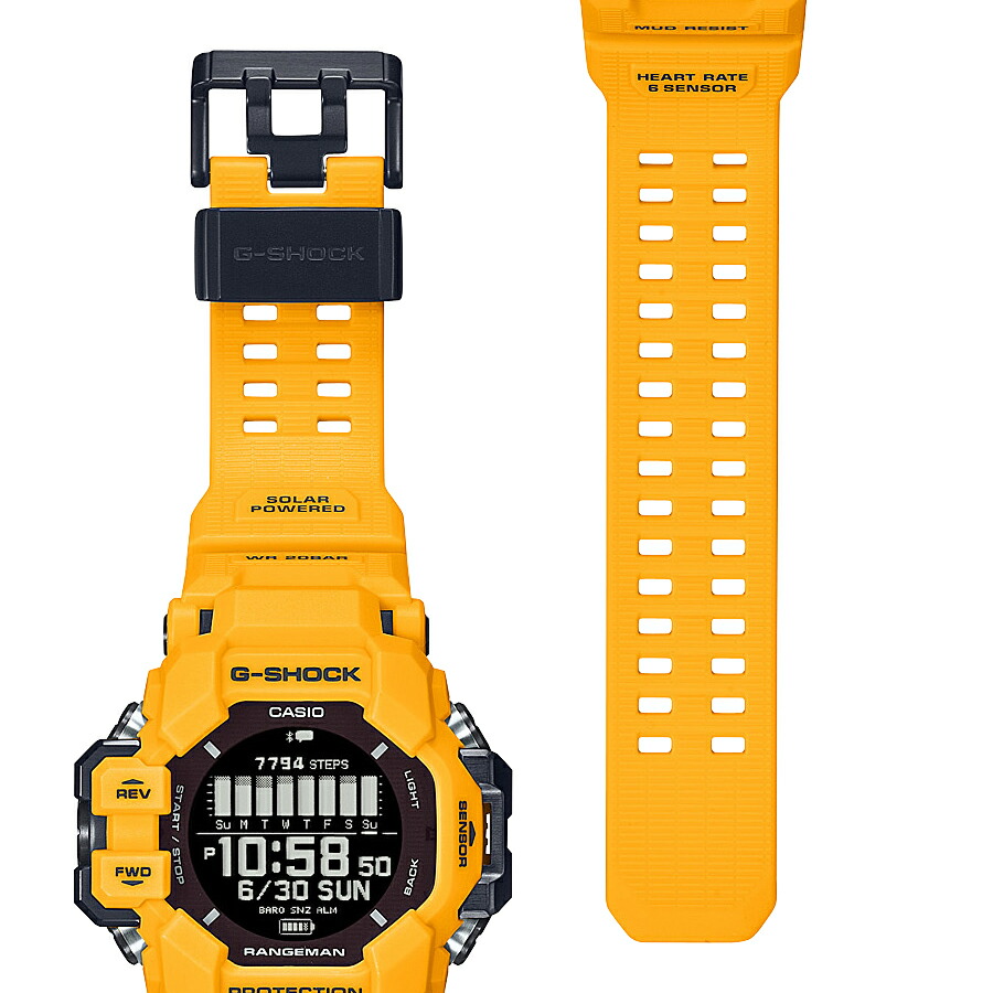 G-SHOCK レンジマン 心拍計 GPS機能 GPR-H1000-9JR メンズ 腕時計 ソーラー Bluetooth デジタル イエロー 反転液晶 国内正規品 カシオ | G-SHOCK | 11
