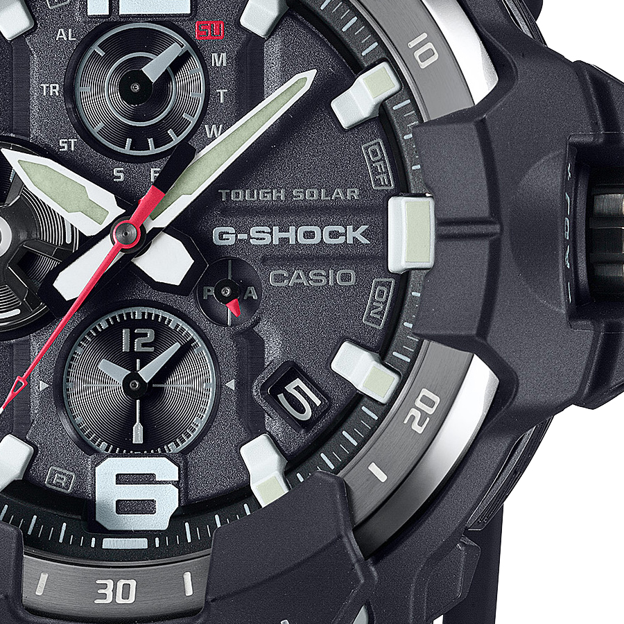 5月17日発売 G-SHOCK グラビティマスター GR-B300シリーズ GR-B300-1AJF メンズ 腕時計 ソーラー Bluetooth アナログ ブラック 国内正規品 MASTER OF G｜theclockhouse-y｜05