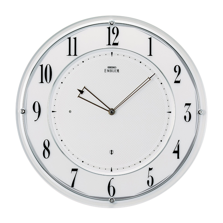 47)訳あり品 セイコー　エンブレム　電波掛け時計 SEIKO（セイコー） エムブレム 電波 掛け時計 HS562W クオーツ 電池式