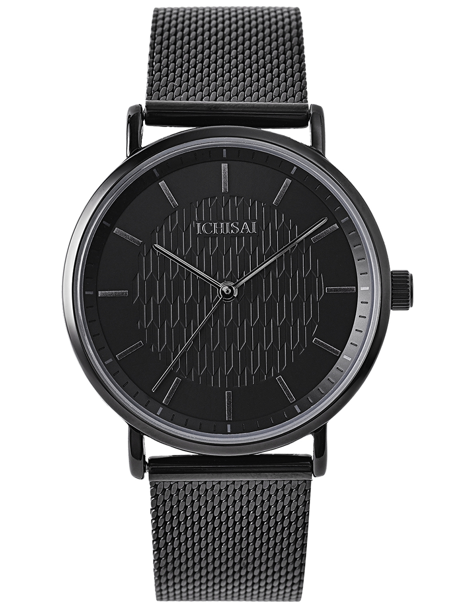 9月5日発売 イチサイ 矢絣文様ダイヤル 36mm 墨染 IS101-BK1A メンズ