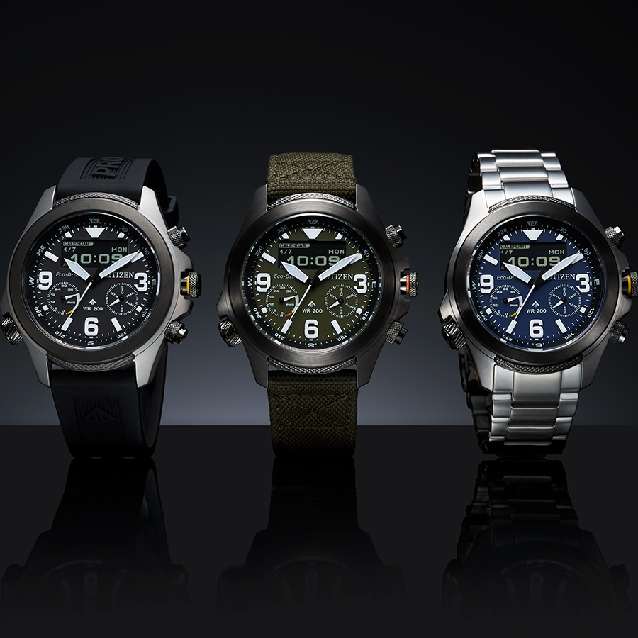 CITIZEN シチズン プロマスター クロノグラフ アナデシ 腕時計 稼働品 PROMASTER シチズン プロマスター ランドシリーズ エコ・ドライブ