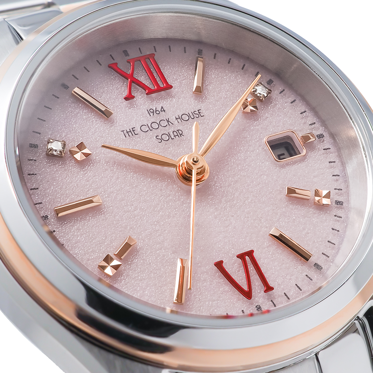 4月1日発売 ザ・クロックハウス スマイルダイヤモンド 母の日 限定モデル 2026 LBC1008-PK3ALIM レディース 腕時計 ソーラー 3針 ピンクダイヤル | THE CLOCK HOUSE | 04