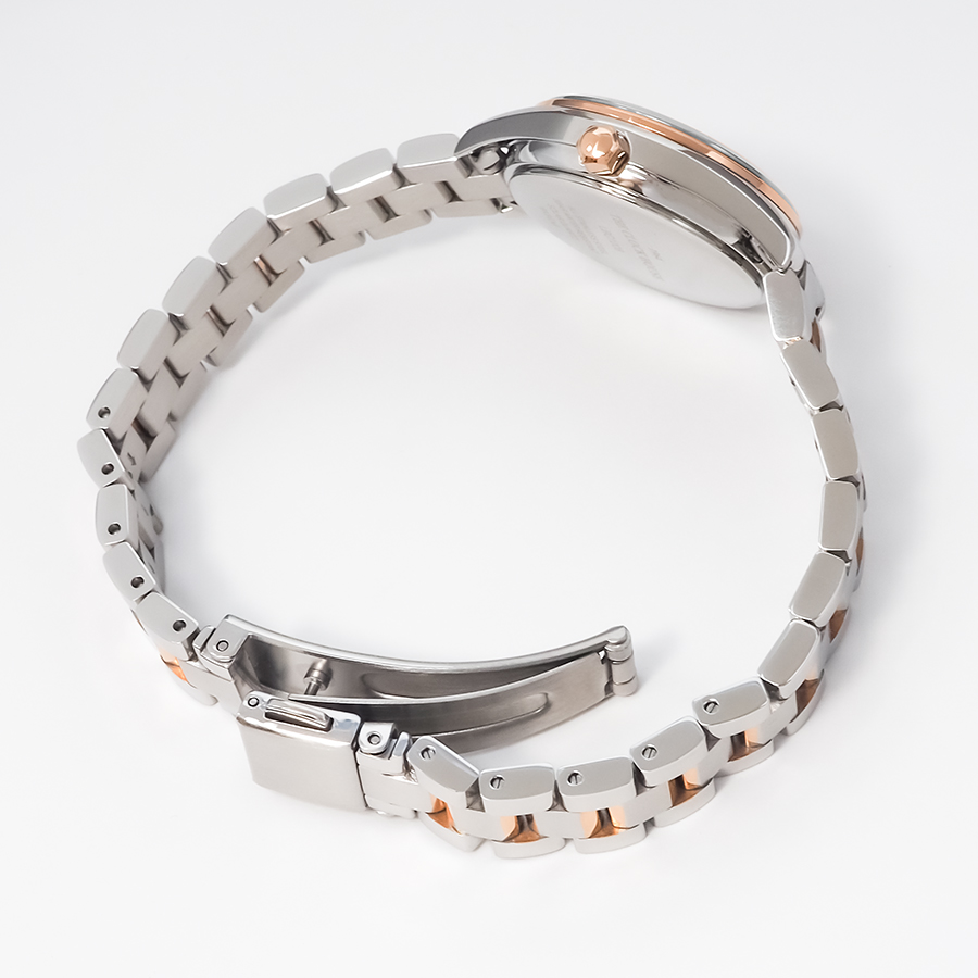 ザ・クロックハウス ビジネスカジュアル スマイルダイヤモンド LBC1008-WH2A レディース 腕時計 ソーラー 3針 ホワイトダイヤル コンビ | THE CLOCK HOUSE | 10