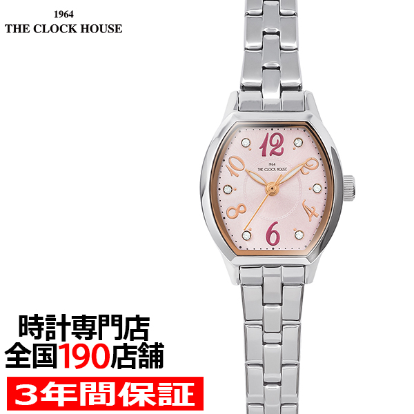 ザ・クロックハウス ビジネスカジュアル LBC5002-PK1A-R1 レディース 腕時計 クオーツ 電池式 トノー ピンクダイヤル アラビアインデックス | THE CLOCK HOUSE