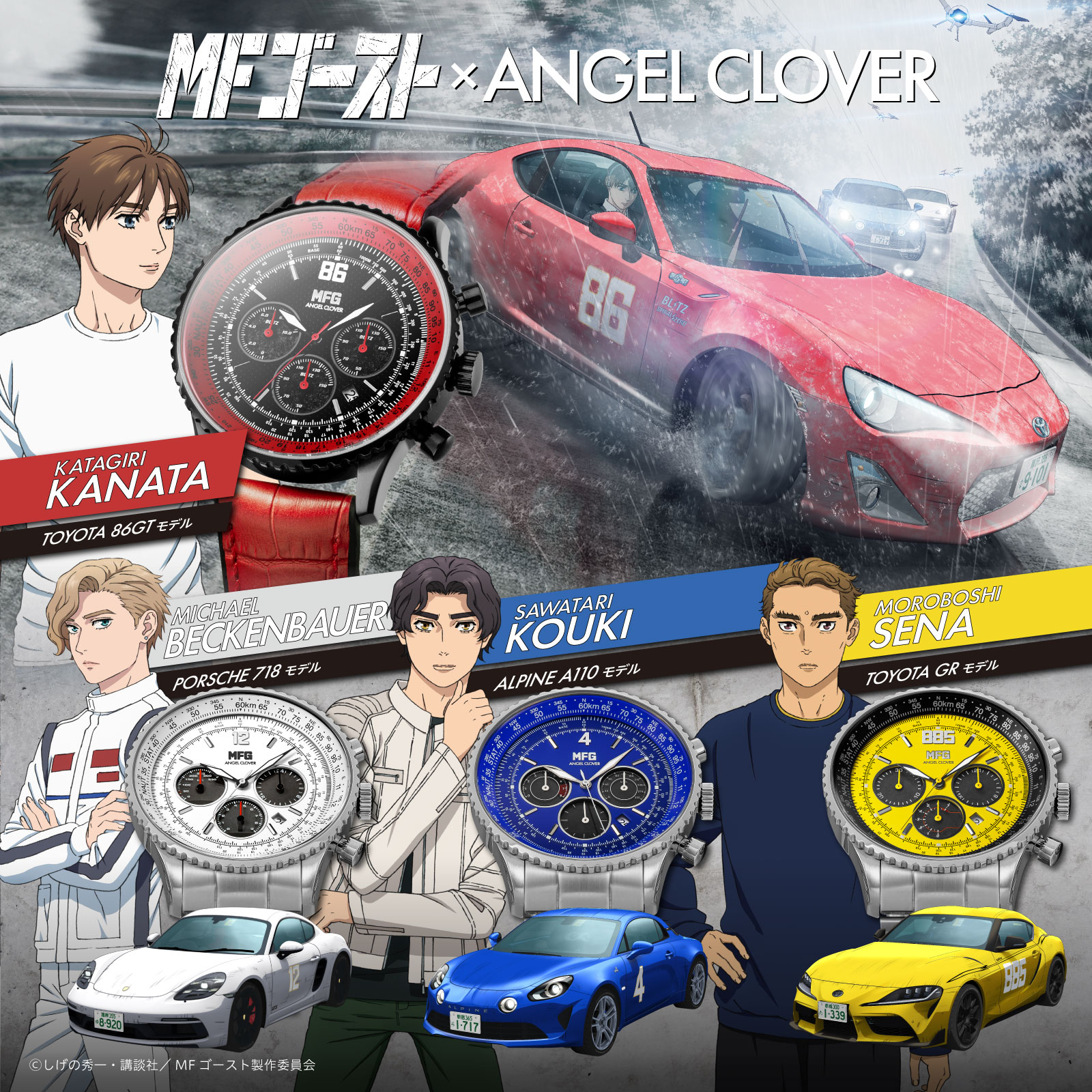 エンジェルクローバー MFゴースト コラボレーション 限定モデル 諸星瀬名 トヨタ GRスープラ NTS44MFG-SU メンズ 腕時計 イエローダイヤル | ANGEL CLOVER | 13