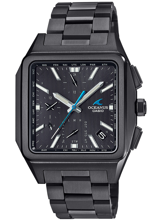 OCEANUS オシアナス クラシックライン 角型 オールブラック OCW-T5000B