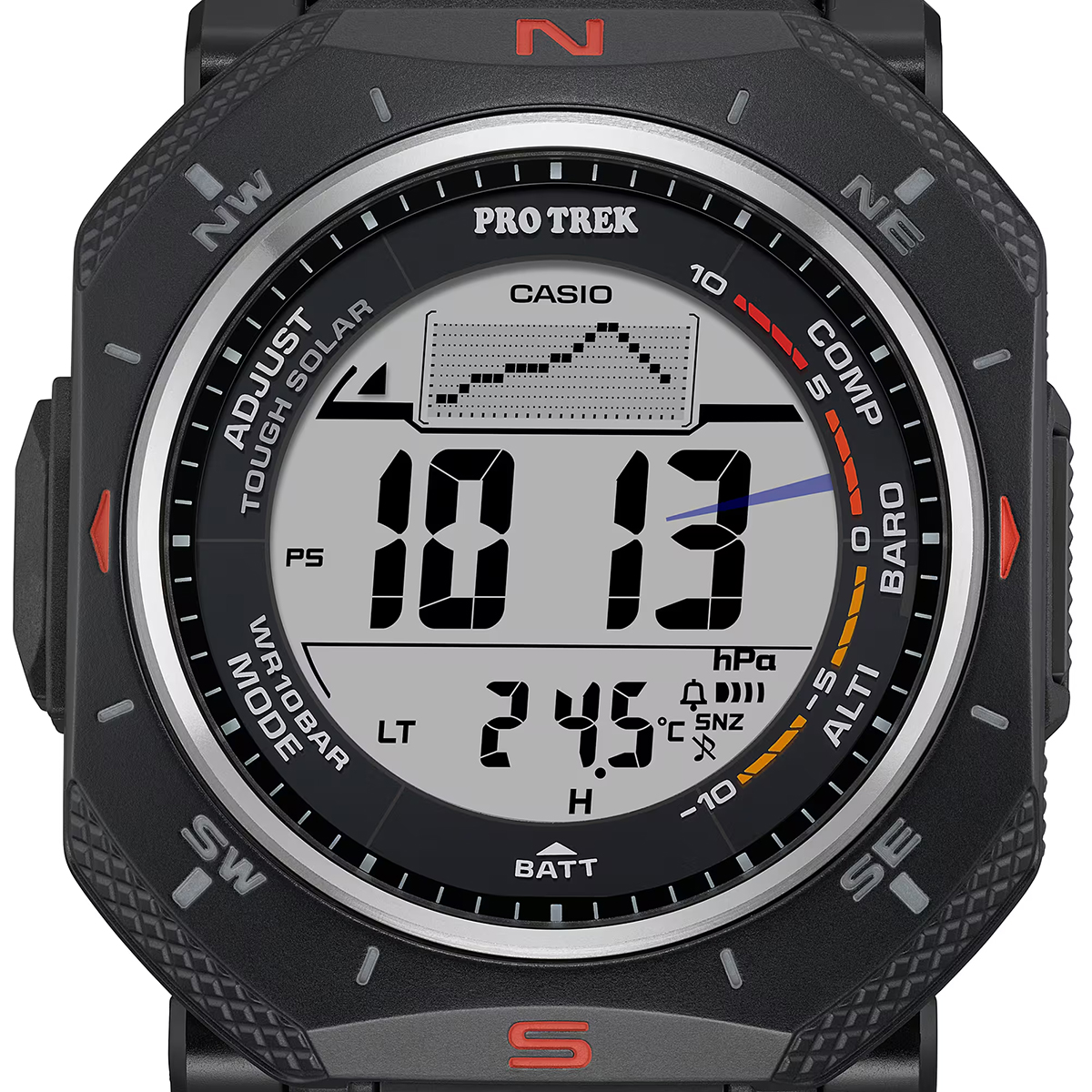 【傷汚れ少】CASIO(カシオ)プロトレック クライマーライン プロトレック クライマーライン 焚火 PRW-6900BF-1JF メンズ 電波