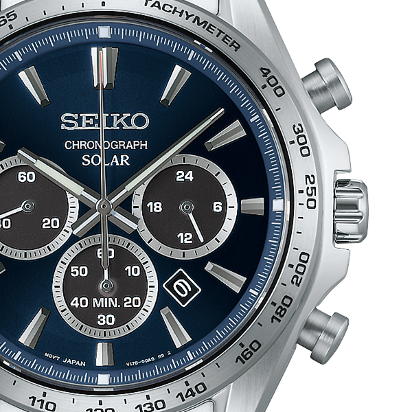 SEIKO v175 ソーラークロノグラフ（腕時計、懐中時計） | ファッション