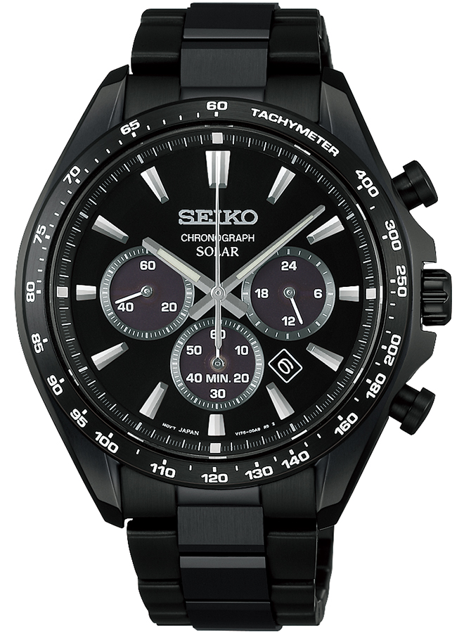 【希少】セイコー　V175-0AD0 クロノグラフ　ソーラー　ブラック SEIKO v175 ソーラークロノグラフのおすすめ人気商品一覧 通販 - Yahoo