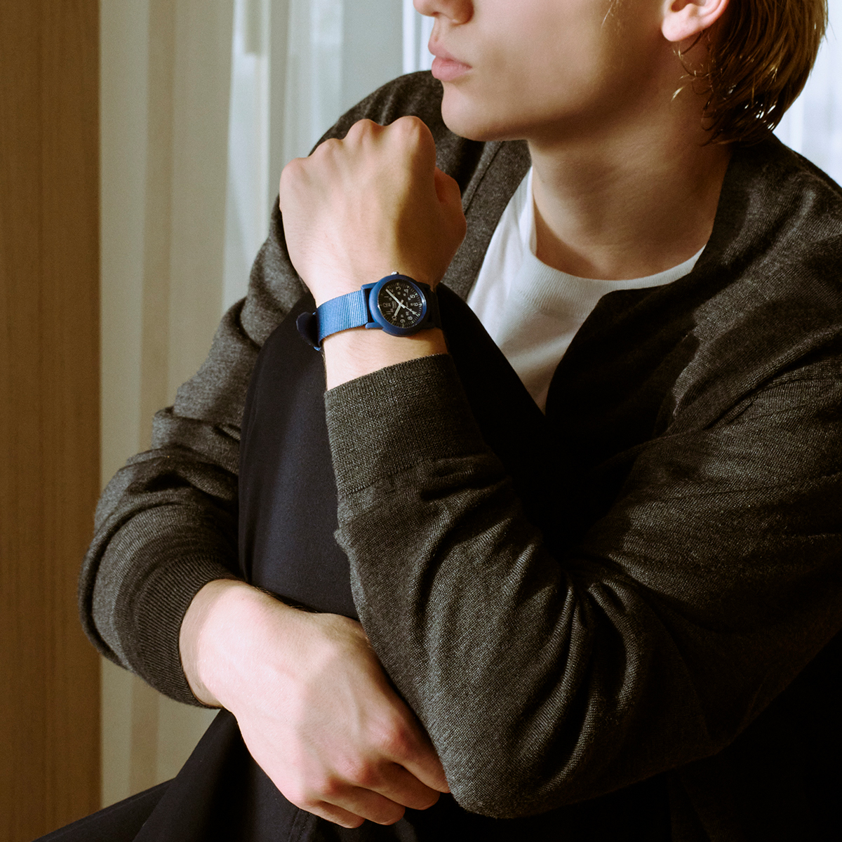TIMEX（タイメックス） キャンパー 34mm 復刻モデル チビミリ ブルー