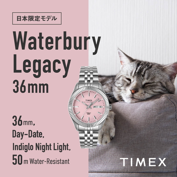 TIMEX タイメックス Waterbury Legacy ウォ−ターベリー レガシー 日本限定モデル 36mm TW2V66600 メンズ  レディース 腕時計 クオーツ サクラ