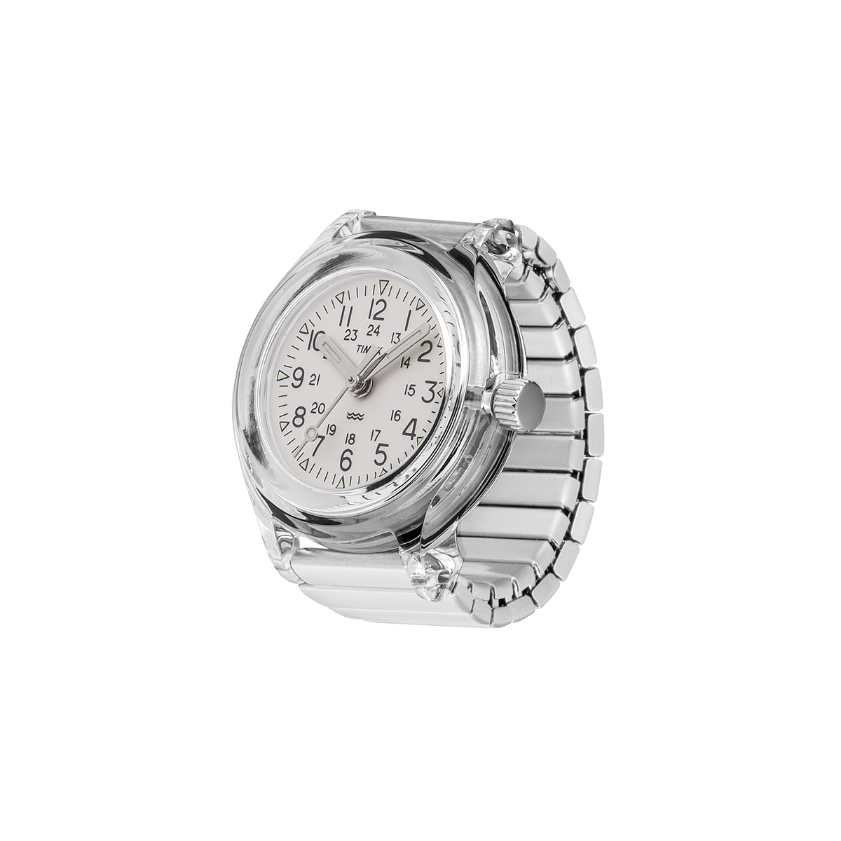 TIMEX（タイメックス） キャンパー リングウォッチ クリア×シルバー