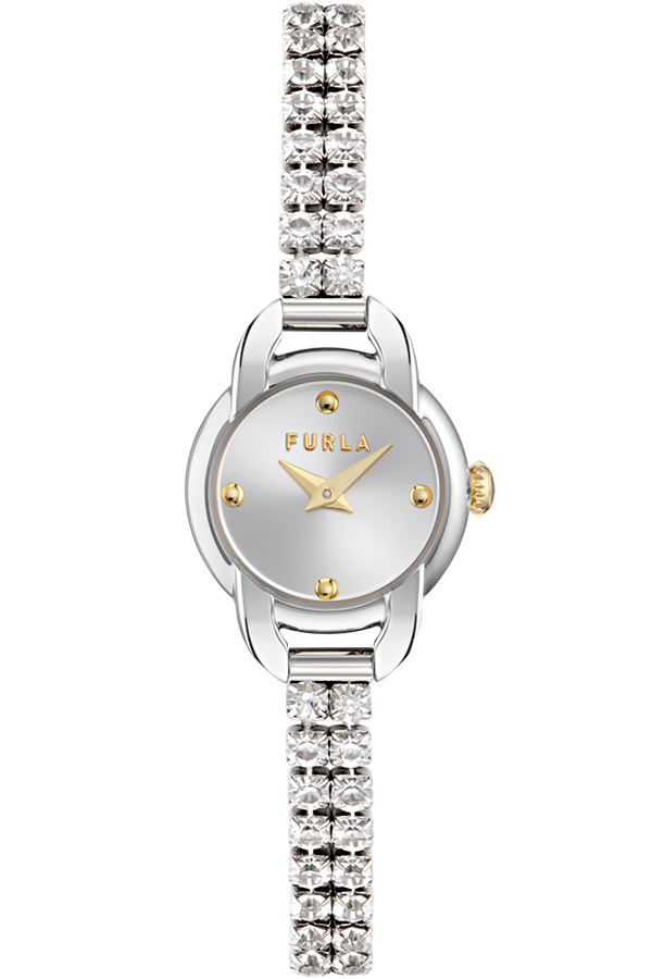 FURLA ソーラー腕時計　blanche.al FURLA（フルラ） ミニシェイプ 2針 クリスタルチェーン WW00064009L1