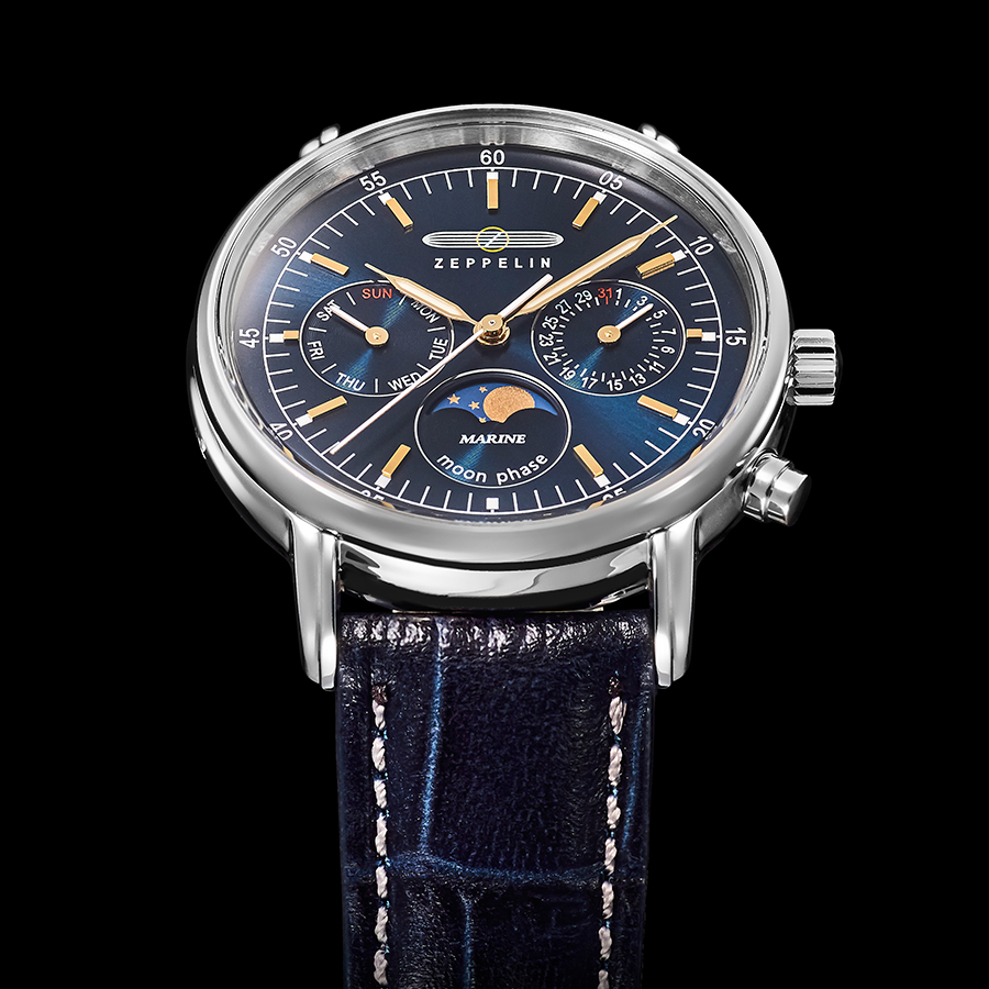 【正規品】ツェッペリン ZEPPELIN 腕時計 ムーンフェイズ ZEPPELIN ツェッペリン LZ14 マリーネ 36mm ムーンフェイズ 8635