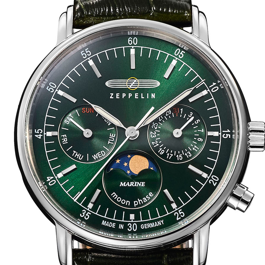 限定セールをすべて ZEPPELIN ツェッペリン LZ14 マリーネ 36mm ムーンフェイズ 8635 時計