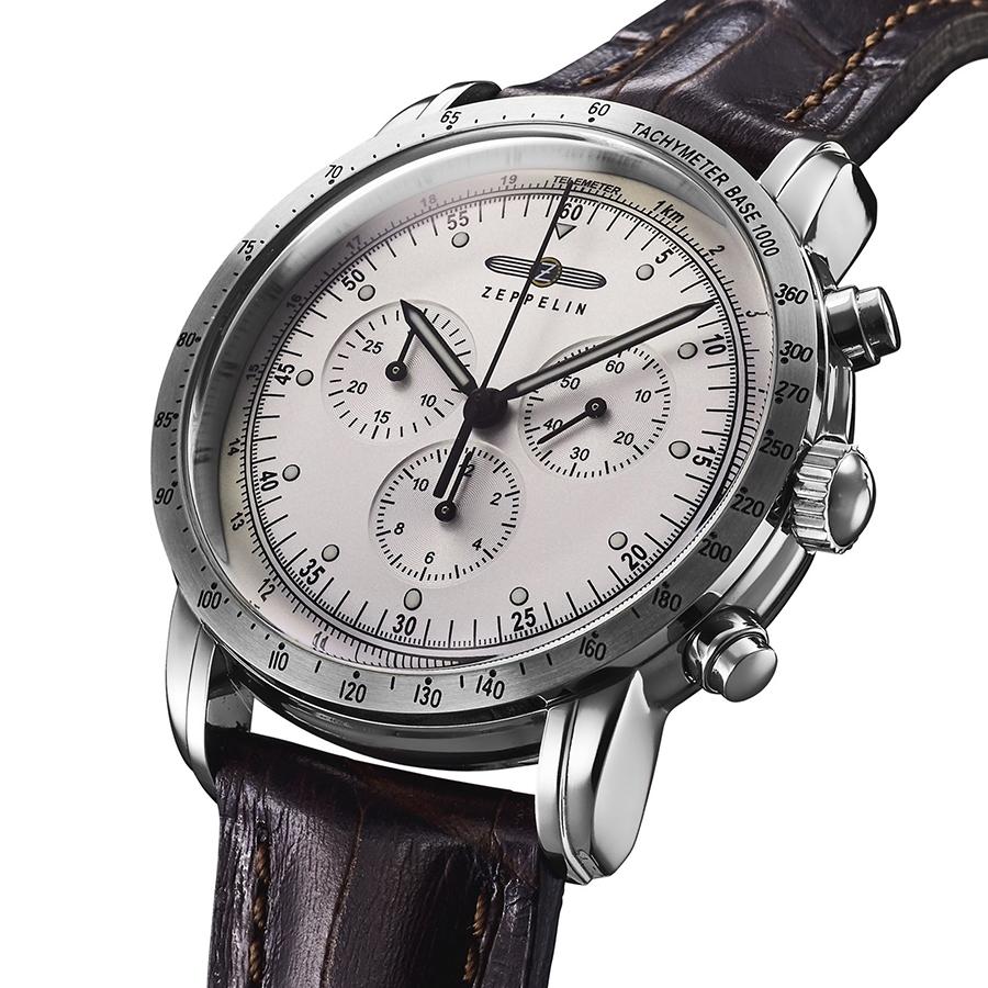 ツェッペリン 100周年記念シリーズ 日本限定モデル 8892-1 メンズ 腕時計 クオーツ クロノグラフ 革ベルト｜theclockhouse｜04