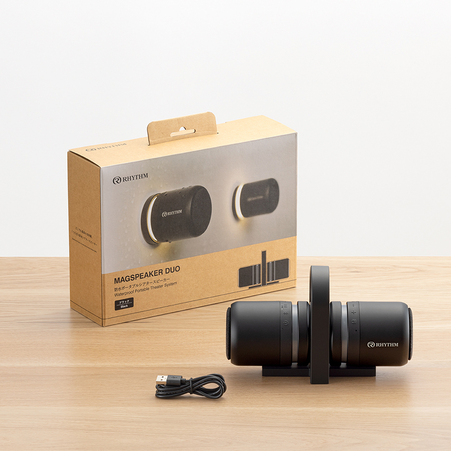 選べる2色 リズム ポータブル スピーカー Bluetooth 高音質 防水 IP67 LED ナイトライト マグネット MAGSPEAKER DUO 9YYA30RH | ブランド登録なし | 16
