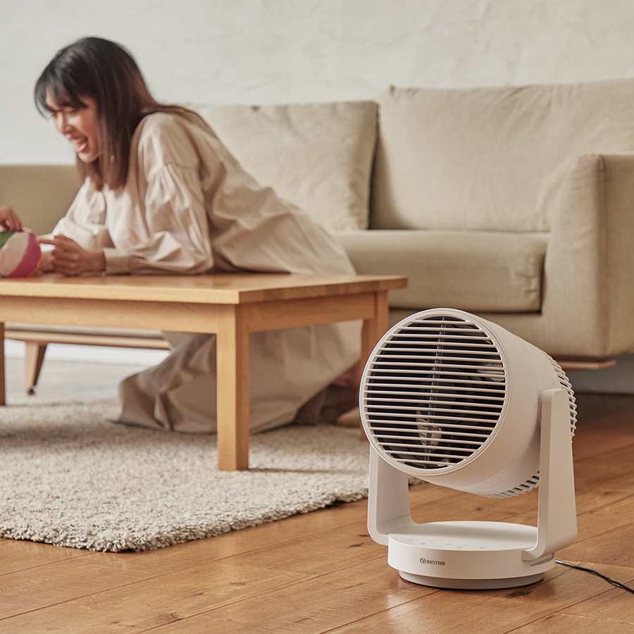 選べる2色 リズム サーキュレーター 扇風機 大風量 静音 DCモーター 2重反転ファン 衣類乾燥 空気循環 部屋干し 換気 節電 Silky Wind Circulator 9ZFA39RH | RHYTHM（時計） | 04