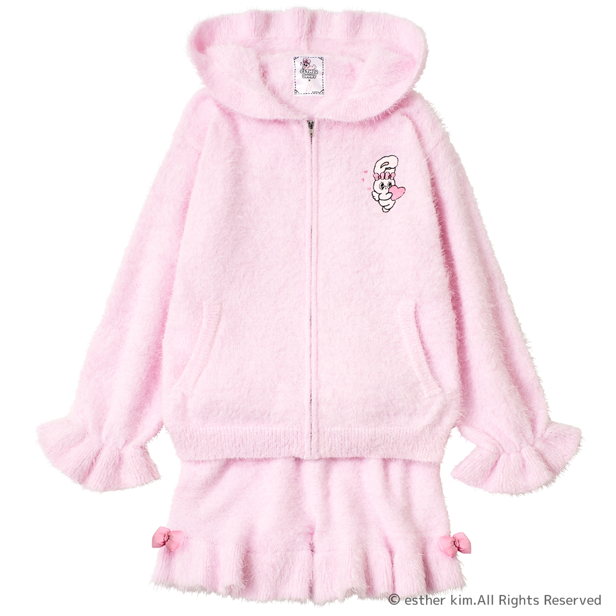 3月19日発売 AH エンジェルハート エスターバニー コラボレーション ルームウェア ミニクロック付き AH-RW-EB レディース トップス ショートパンツ | ANGEL HEART | 02