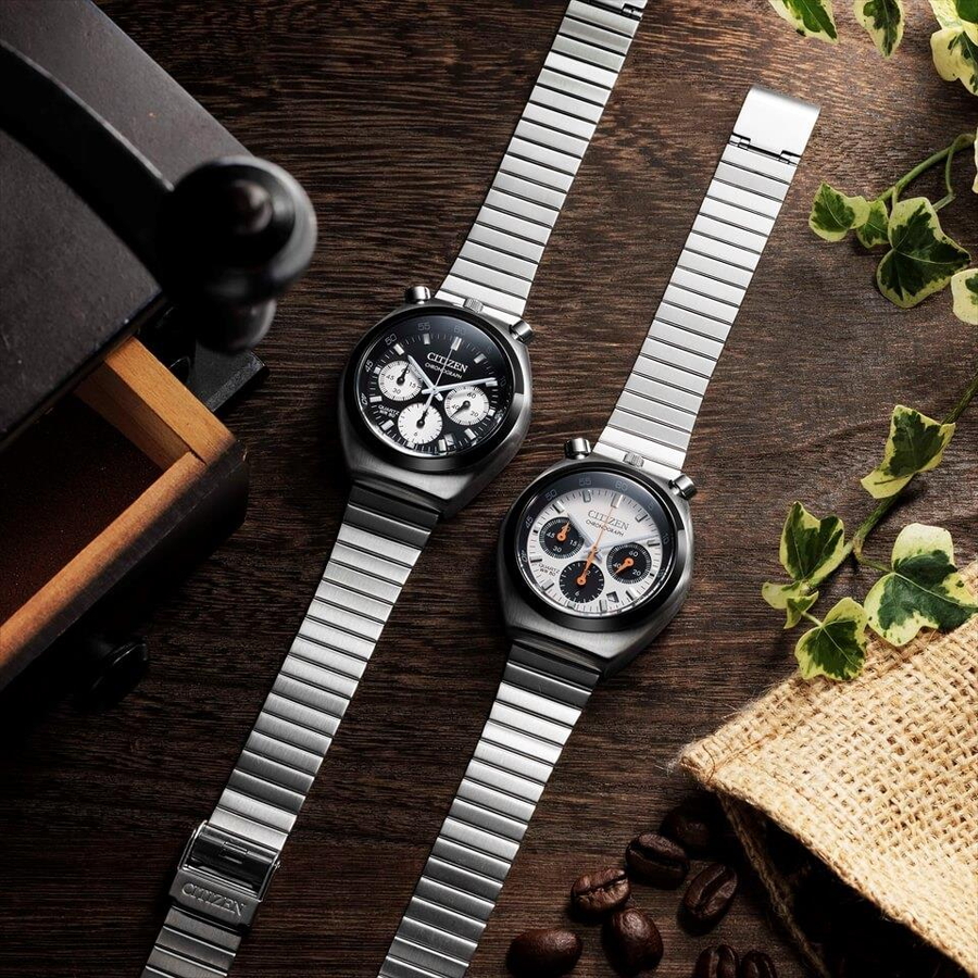 シチズン レコードレーベル ツノクロノ AN3660-81E メンズ 腕時計 クオーツ 電池式 クロノグラフ ブラック