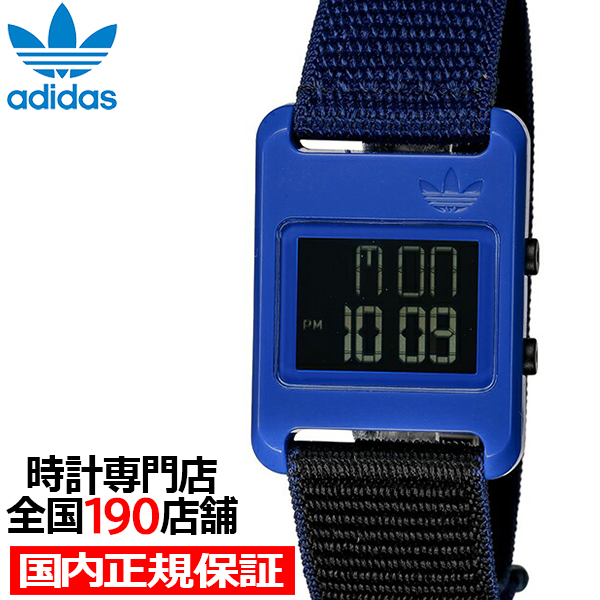 adidas アディダス STREET ストリート RETRO POP DIGITAL レトロ ポップデジタル AOST23066 メンズ レディース  腕時計 電池式 ブルー ブラック