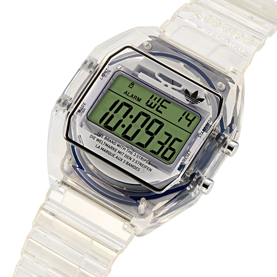 3月22日発売 アディダス ストリート デジタルツー クリスタル AOST24061 メンズ レディース 腕時計 電池式 デジタル スケルトン 偏光  樹脂ベルト