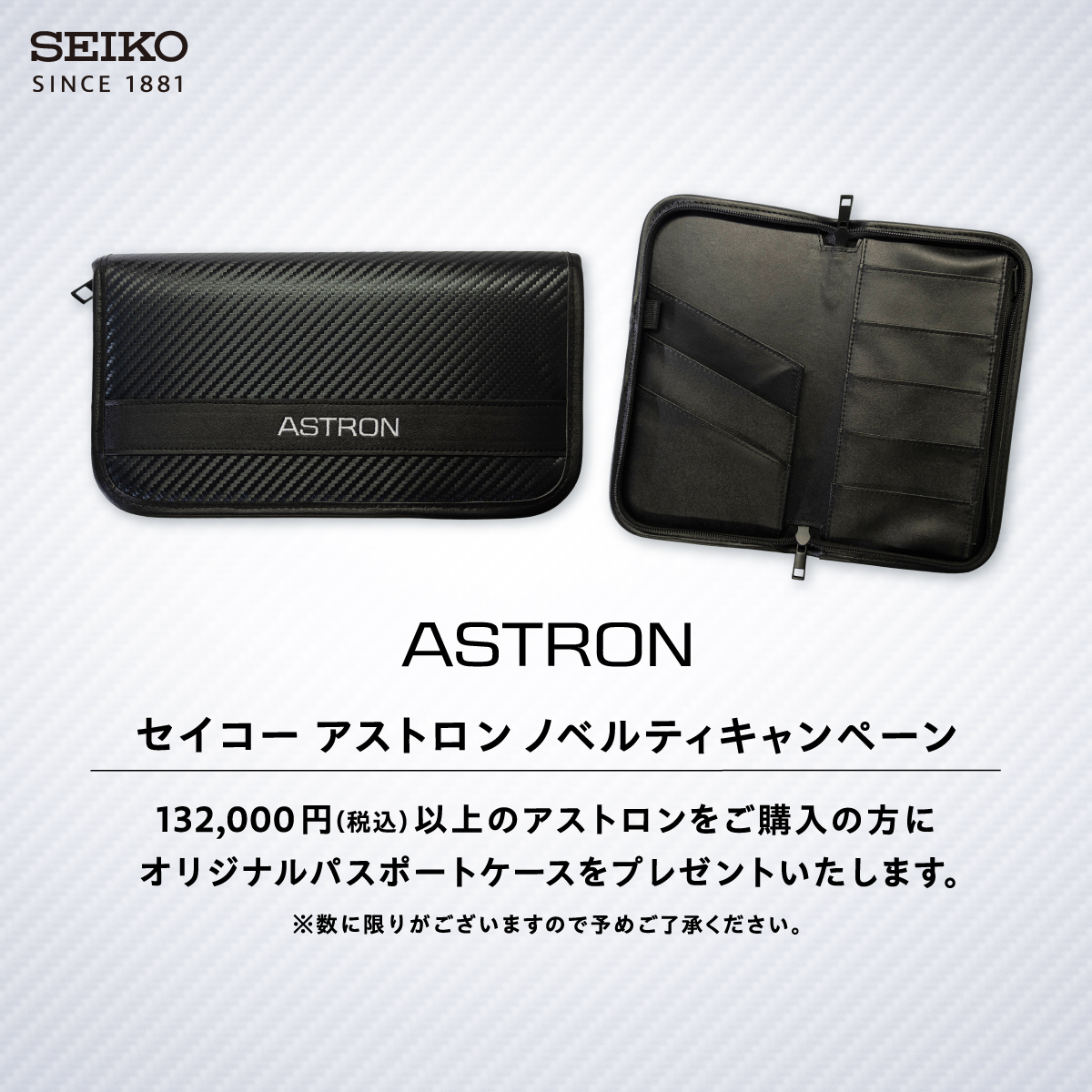 アストロンロゴ入りパスポートケース