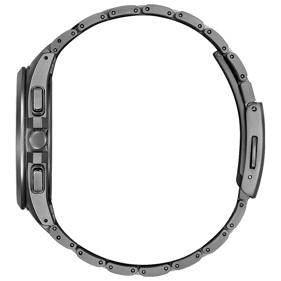 シチズン アテッサ ブラックチタンシリーズ クロノグラフ ワールドタイム搭載モデル AT8044-56E メンズ 腕時計 ソーラー 電波の画像