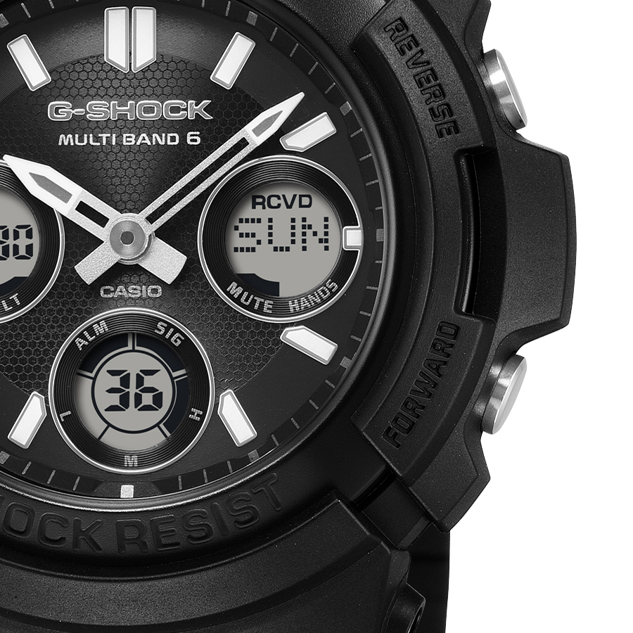 G-SHOCK FIRE PACKAGE ファイアー・パッケージ 2026 AWG-M100FP-1A1JR メンズ 腕時計 電波ソーラー アナデジ 樹脂バンド 国内正規品 カシオの画像