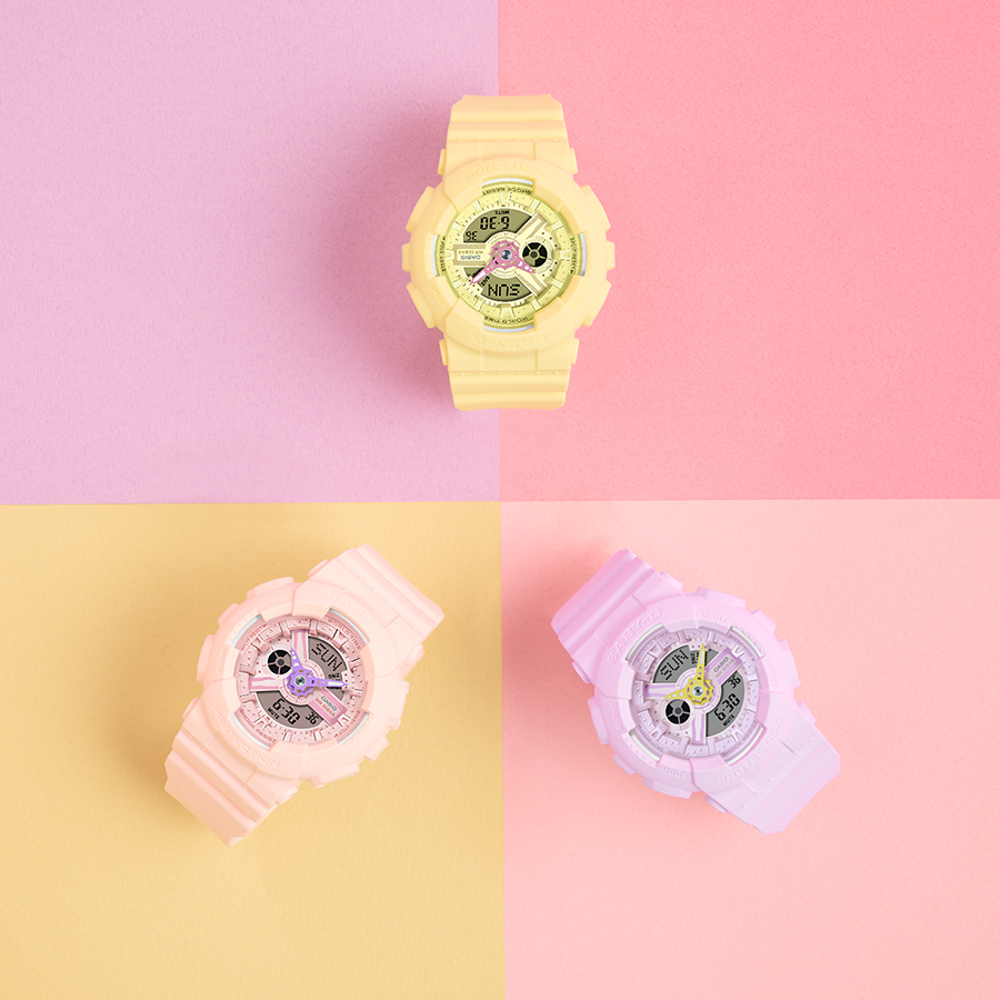 BABY-G ビビッドアクセントハンズ BA-110AH-4AJF レディース 腕時計