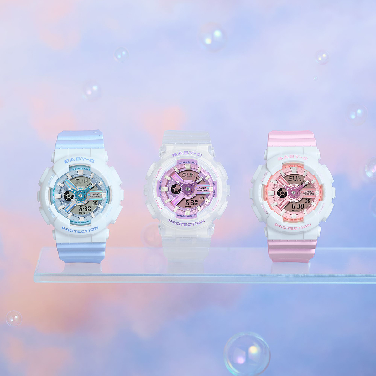 BABY-G プリズムドリーミーカラー BA-110PS-7AJF レディース 腕時計