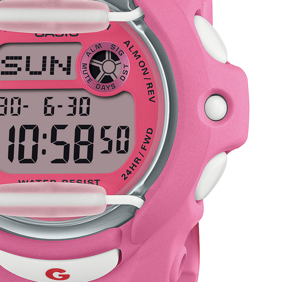 BABY-G チェリーレッドアクセント BG-169CH-4JF レディース 腕時計 電池式 デジタル 樹脂バンド フロントプロテクター 国内正規品 カシオの画像