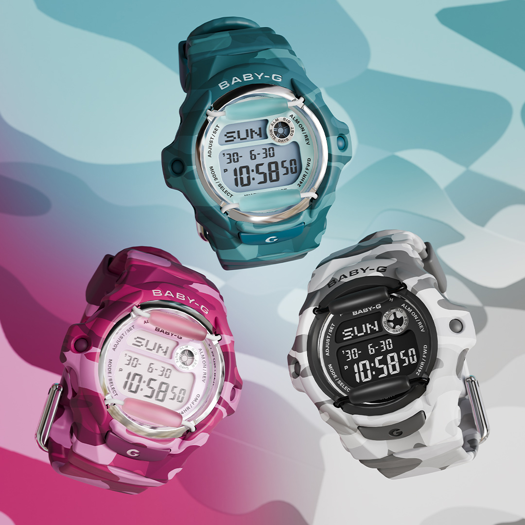 BABY-G 6月19日発売 カラーカモフラージュ グレー BG-169CMB-8JF