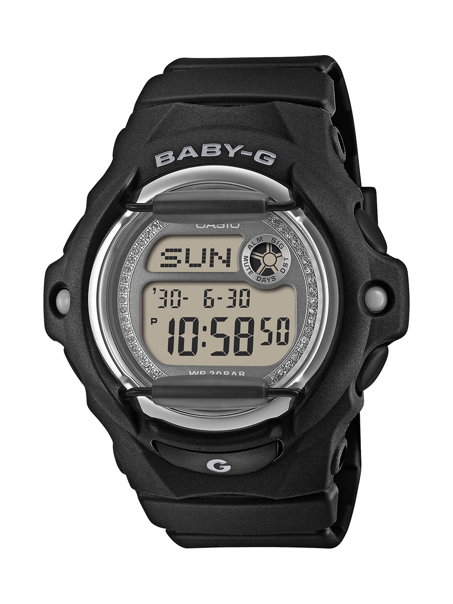 5月15日発売 BABY-G グリッターダイヤル BG-169KB-1JF レディース 腕時計 電池式 デジタル 樹脂バンド フロントプロテクター ブラック 国内正規品 カシオの画像