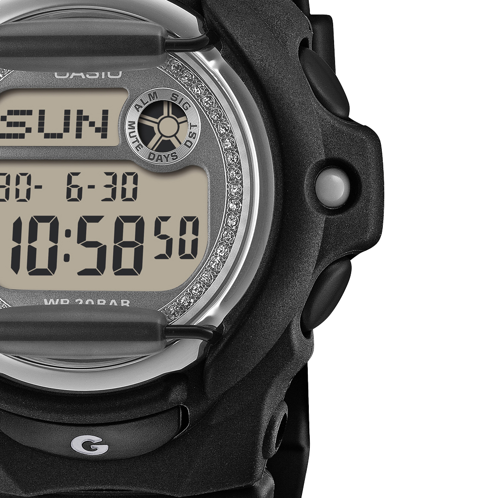 5月15日発売 BABY-G グリッターダイヤル BG-169KB-1JF レディース 腕時計 電池式 デジタル 樹脂バンド フロントプロテクター ブラック 国内正規品 カシオの画像