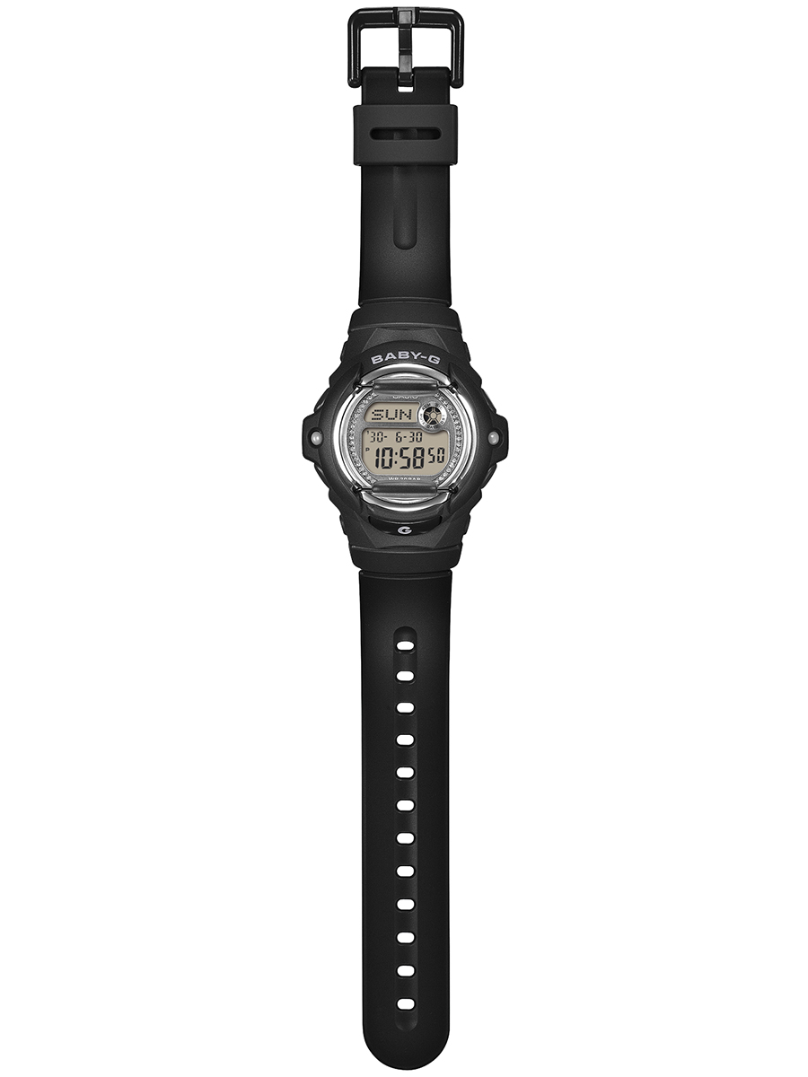 5月15日発売 BABY-G グリッターダイヤル BG-169KB-1JF レディース 腕時計 電池式 デジタル 樹脂バンド フロントプロテクター ブラック 国内正規品 カシオの画像