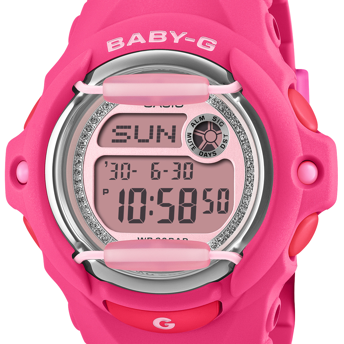 5月15日発売 BABY-G グリッターダイヤル BG-169KB-4B1JF レディース 腕時計 電池式 デジタル 樹脂バンド フロントプロテクター ピンク 国内正規品 カシオの画像