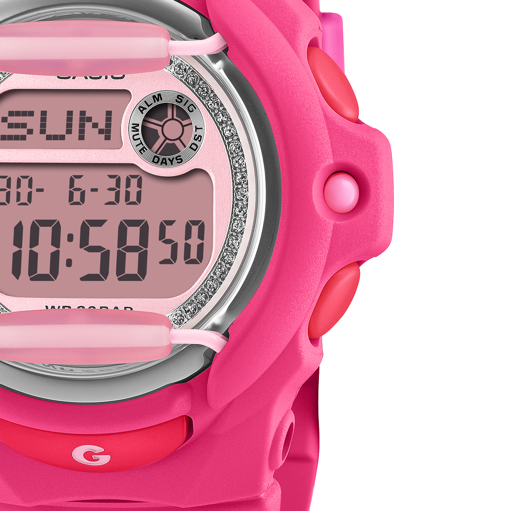 5月15日発売 BABY-G グリッターダイヤル BG-169KB-4B1JF レディース 腕時計 電池式 デジタル 樹脂バンド フロントプロテクター ピンク 国内正規品 カシオの画像