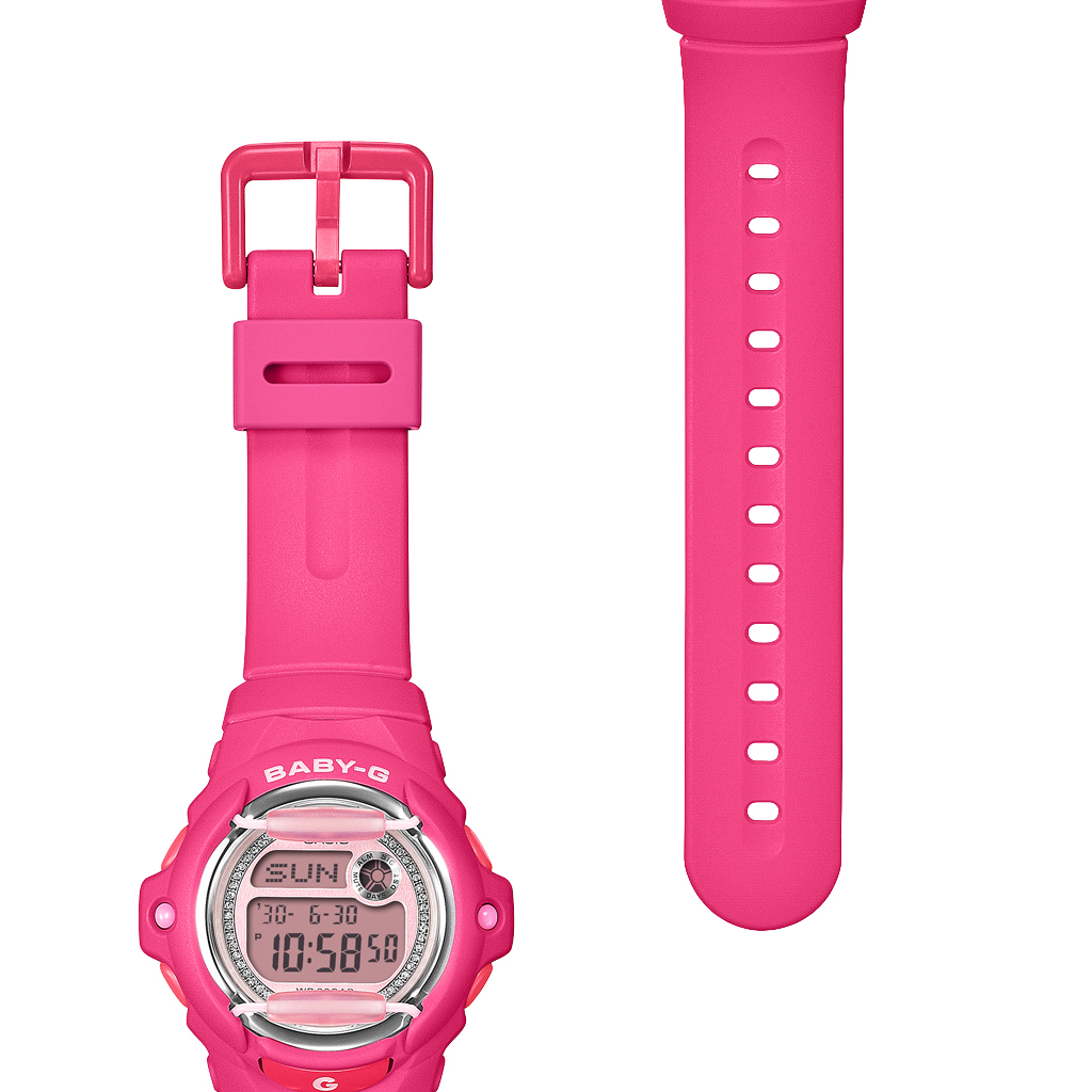 5月15日発売 BABY-G グリッターダイヤル BG-169KB-4B1JF レディース 腕時計 電池式 デジタル 樹脂バンド フロントプロテクター ピンク 国内正規品 カシオの画像