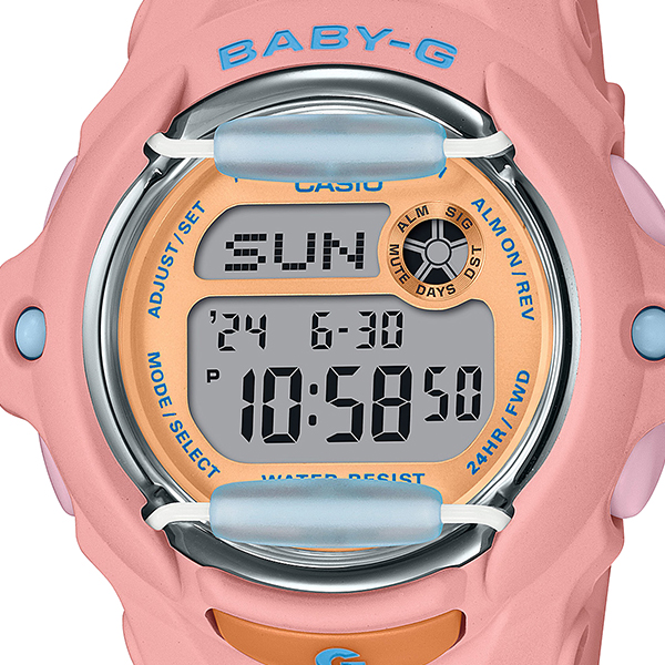 BABY-G ベビージー トロピカルビーチデザイン 珊瑚 BG-169PB-4JF レディース 腕時計 電池式 デジタル コーラルピンク 国内正規品 カシオの画像