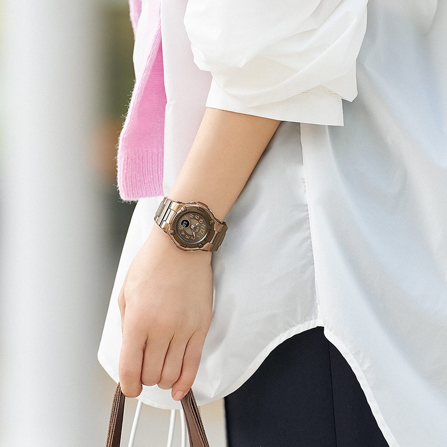 BABY-G ダークカラーズ ブラウン BGA-1100DC-5AJF レディース 腕時計 電波 ソーラー アナデジ 樹脂バンド 国内正規品 カシオの画像