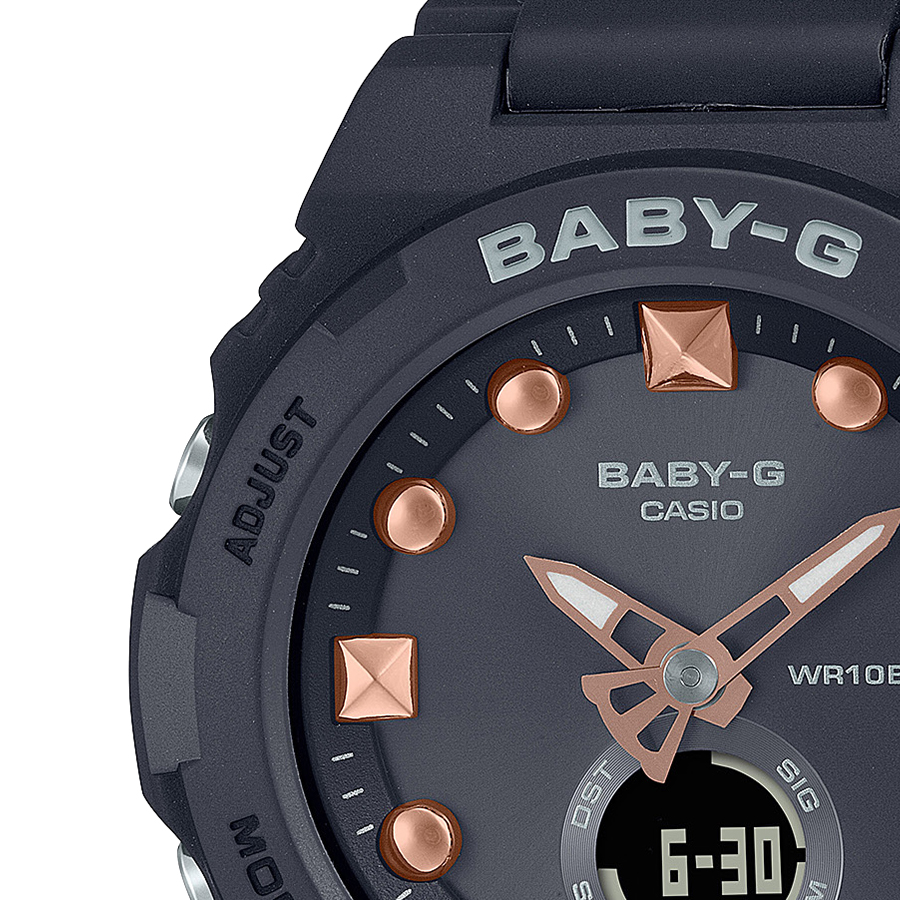 BABY-G ベビージー ビーチシーンデザイン ブラック BGA-320-1AJF レディース 腕時計 電池式 アナデジ 国内正規品 カシオ