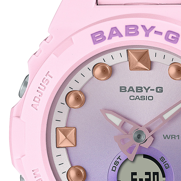 BABY-G ベビージー ビーチシーンデザイン フラミンゴピンク BGA-320-4AJF レディース 腕時計 電池式 アナデジ 国内正規品 カシオ