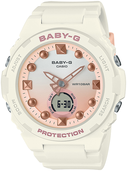 BABY-G ベビージー ビーチシーンデザイン サンドホワイト BGA-320-7A1JF レディース 腕時計 電池式 アナデジ 国内正規品 カシオ